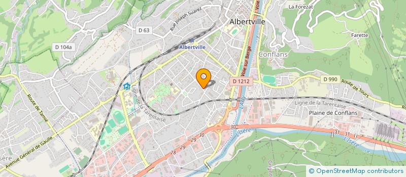 localisation de l'entreprise AS  ALBERTVILLE