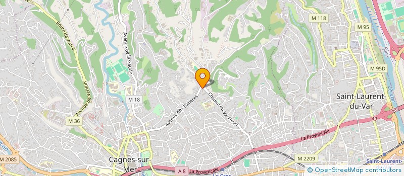 localisation de l'entreprise AS  CAGNES-SUR-MER