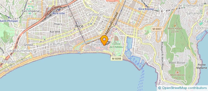 localisation de l'entreprise AS ART ASSOC ACCUEIL SOCIAL ARTISTIQUES  NICE