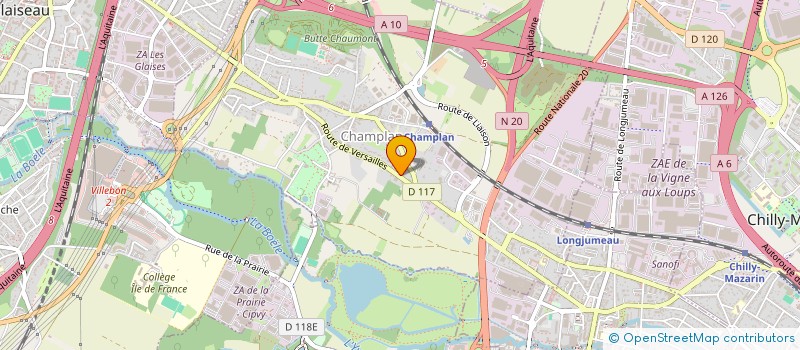 localisation de l'entreprise AS AUTO 91  CHAMPLAN