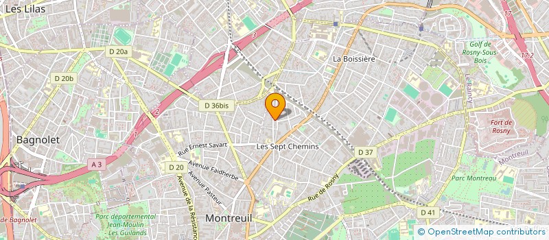 localisation de l'entreprise AS AUTOMOBILE à MONTREUIL