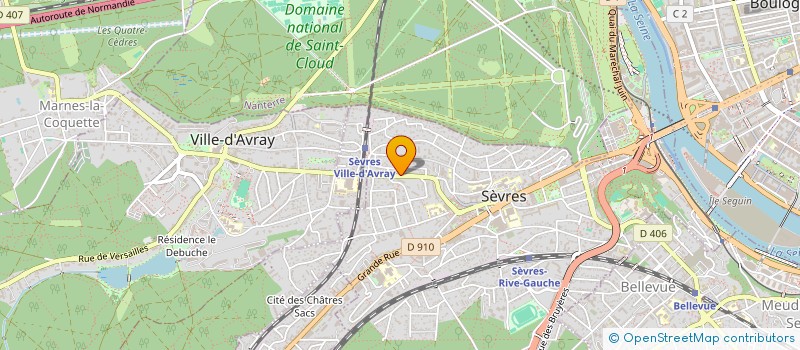 localisation de l'entreprise AS BEAUTE INSTITUT à SEVRES