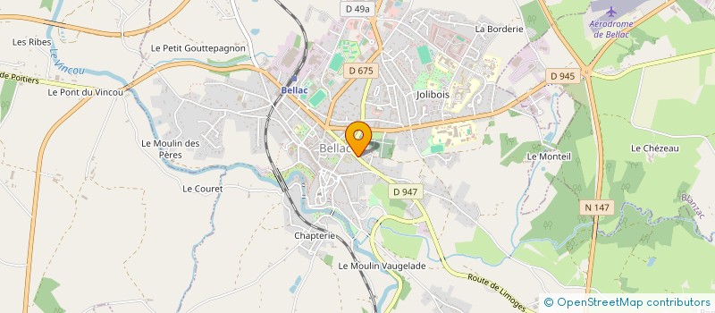 localisation de l'entreprise AS BELLAC à BELLAC