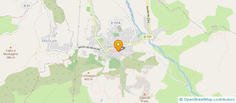 localisation de l'entreprise AS CALINZANA FOOT JEUNESSE-LOISIRS à CALENZANA