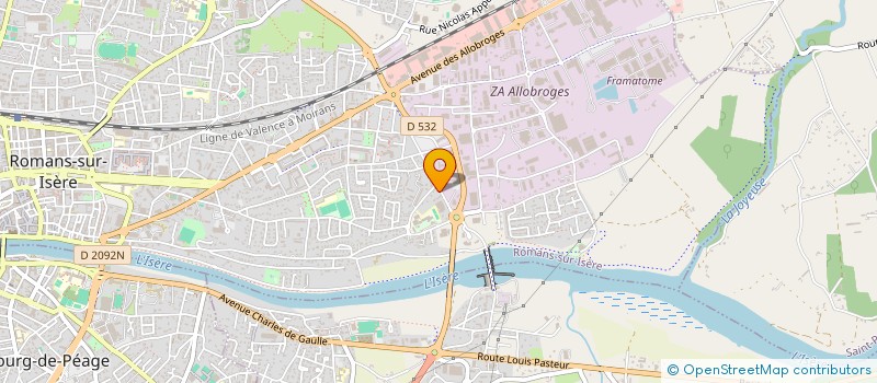 localisation de l'entreprise AS CENTRE AUTOMOBILE  CHATEAUNEUF-SUR-ISERE