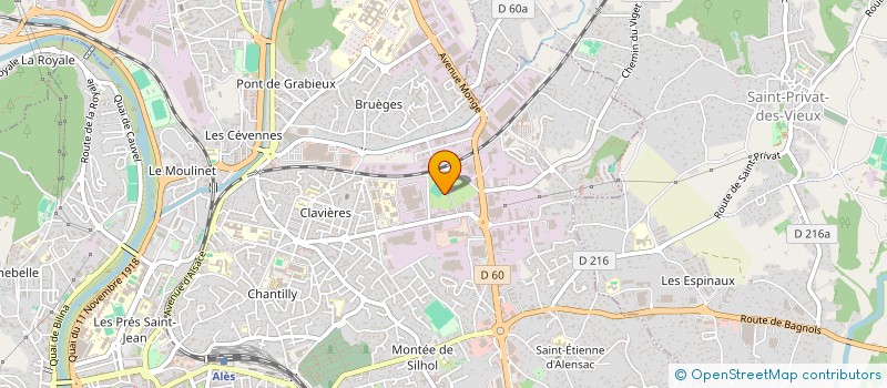 localisation de l'entreprise AS CLAVIERES ALES  ALES