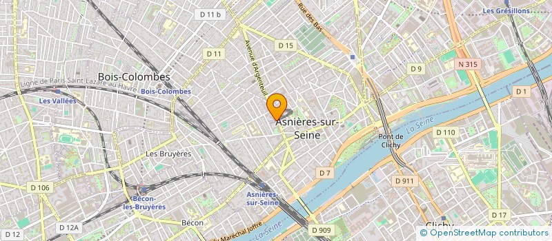 localisation de l'entreprise AS COIFFURE  ASNIERES-SUR-SEINE