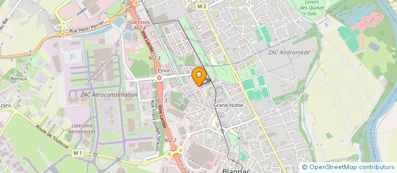 localisation de l'entreprise AS COIFFURE  BLAGNAC