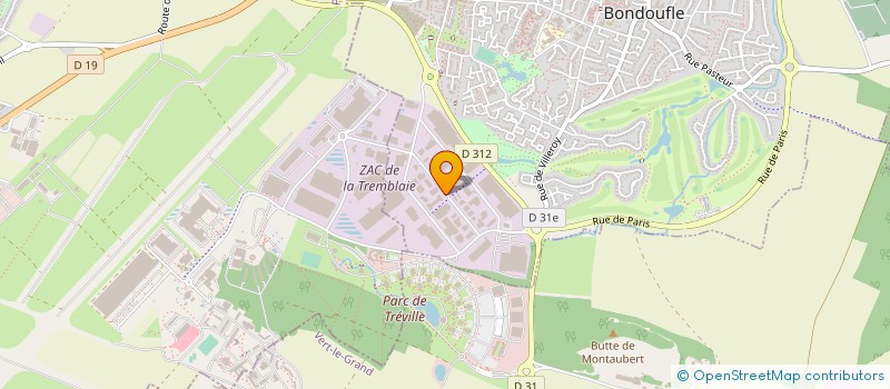 localisation de l'entreprise AS CONSTRUCTION  BONDOUFLE