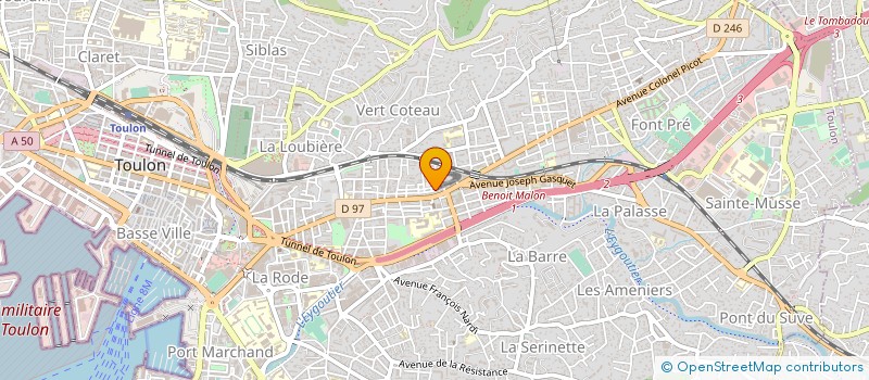 localisation de l'entreprise AS CONSTRUCTION à TOULON