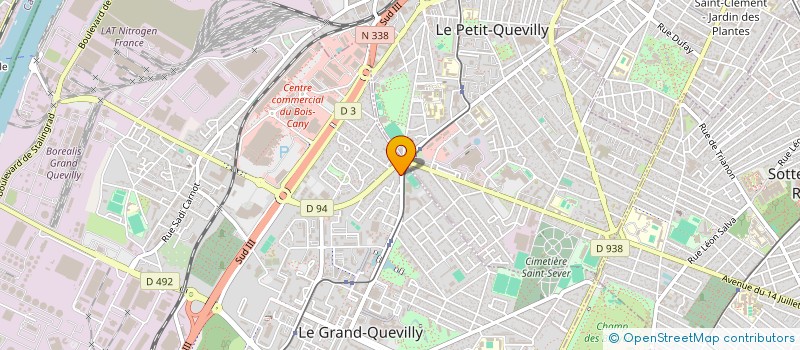 localisation de l'entreprise AS CONSTRUCTION  LE GRAND-QUEVILLY