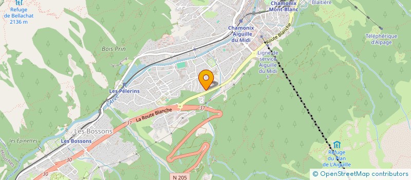 localisation de l'entreprise AS CONSTRUCTION  CHAMONIX-MONT-BLANC