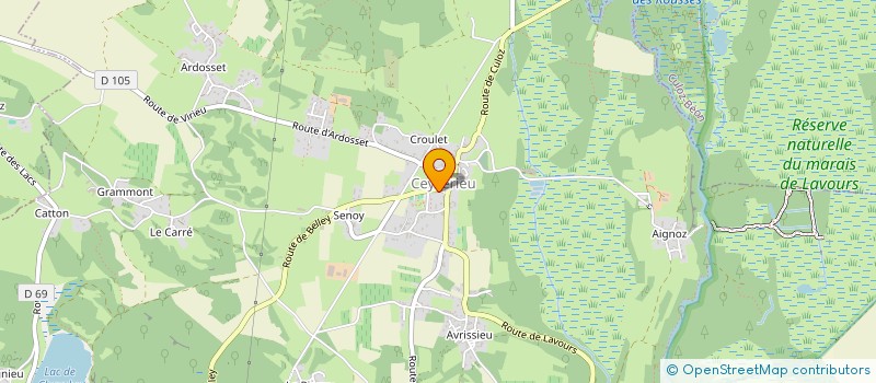 localisation de l'entreprise AS CONSTRUCTION DU BUGEY  CRESSIN-ROCHEFORT