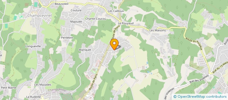 localisation de l'entreprise AS CONTRUCTION SCI  TRELISSAC