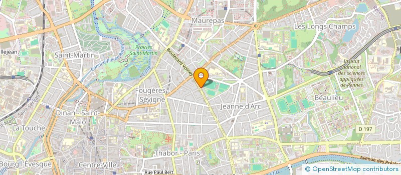 localisation de l'entreprise AS COPRO 104 106 BD DE METZ  RENNES