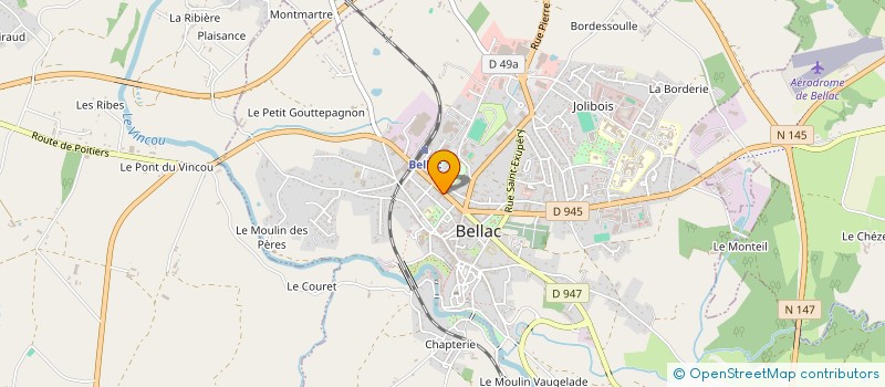localisation de l'entreprise AS COUVERTURE AS FUNERAIRE à BELLAC