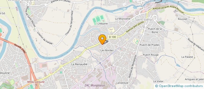 localisation de l'entreprise AS ENERGIE à SAINT-JUERY
