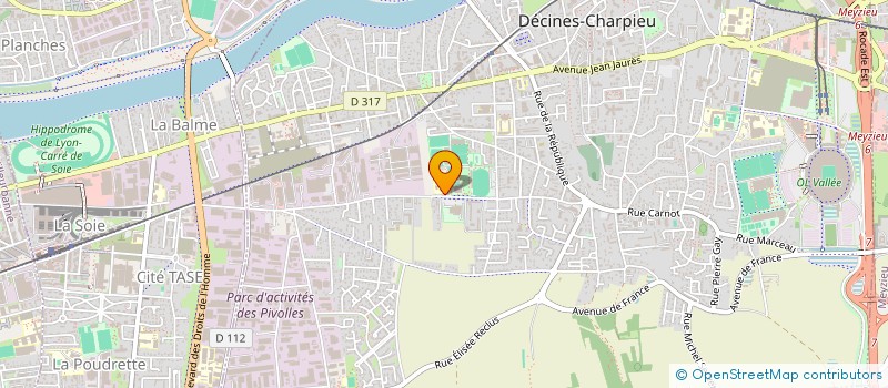 localisation de l'entreprise AS ENSEIGNANTS D'ACTIVITE TECHNOLOGIQUE  DECINES-CHARPIEU