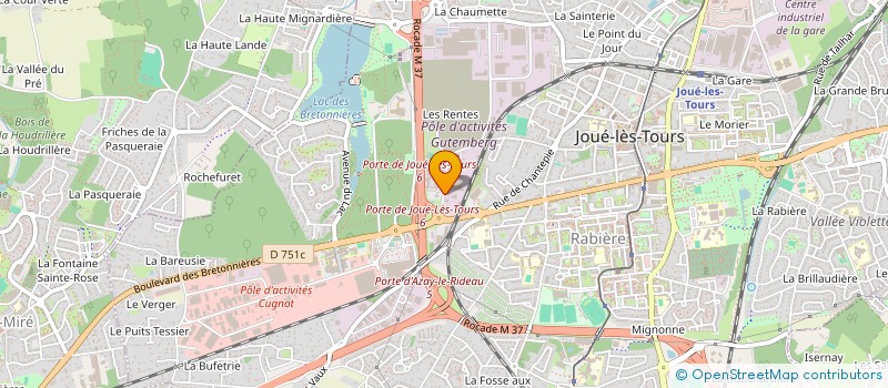 localisation de l'entreprise AS-GEO INFO CENTRE à JOUE-LES-TOURS