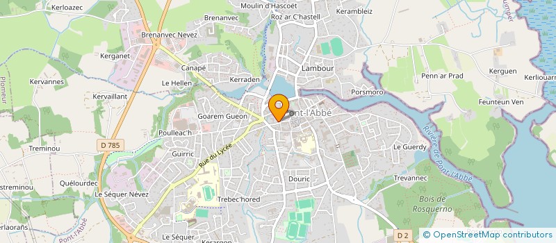localisation de l'entreprise AS GESTION à PONT-L'ABBE
