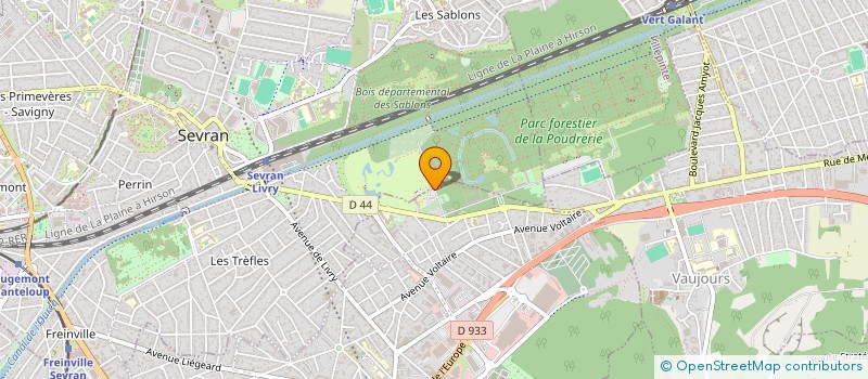 localisation de l'entreprise AS GOLF DE LA POUDRERIE  LIVRY-GARGAN