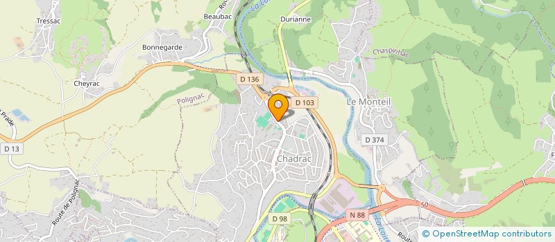 localisation de l'entreprise AS GROUP  CHADRAC