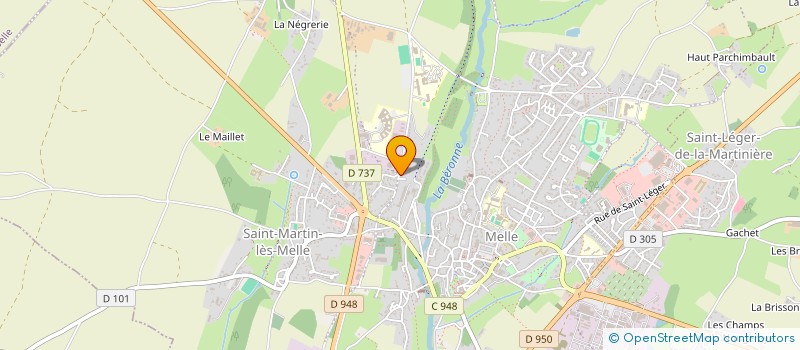 localisation de l'entreprise AS IMMO  MELLE