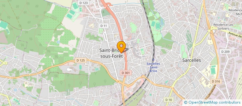 localisation de l'entreprise AS IMMOBILIER à SAINT-BRICE-SOUS-FORET