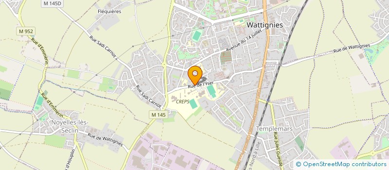 localisation de l'entreprise AS INDEP PARENTS ELEVES MOZART PASTEUR SEVIGNE  WATTIGNIES