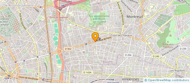 localisation de l'entreprise AS INVEST  MONTREUIL