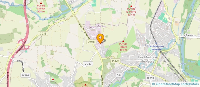 localisation de l'entreprise AS INVESTISSEMENTS  VEYRE-MONTON