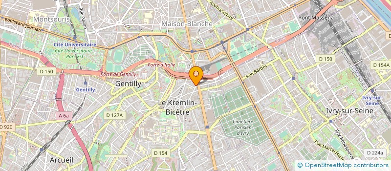 localisation de l'entreprise AS LOC CULT TEMOINS JEHOVAH PARIS ITALIE  LE KREMLIN-BICETRE