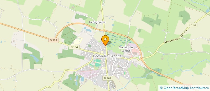localisation de l'entreprise AS MENUISERIE AGENCEMENT  BECON-LES-GRANITS