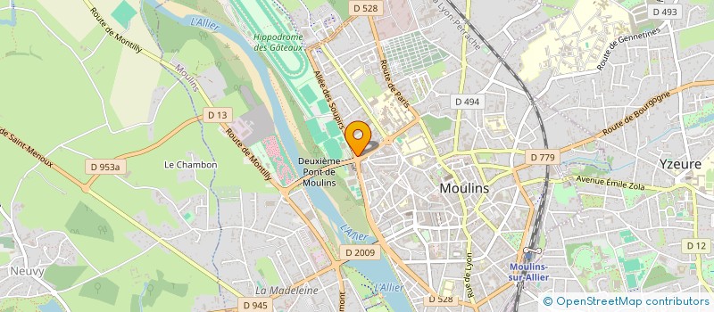 localisation de l'entreprise AS MOULINS FOOTBALL 03 AUVERGNE  MOULINS