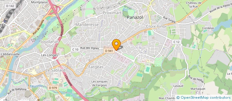 localisation de l'entreprise AS PANAZOL RUGBY à PANAZOL