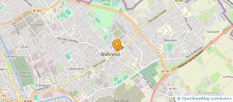 localisation de l'entreprise AS PERMIS  WATTRELOS