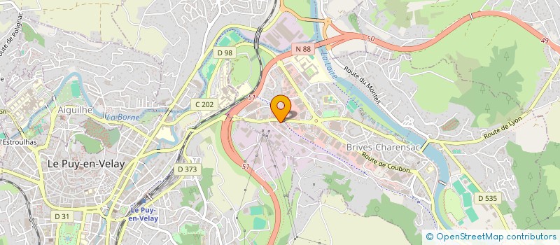 localisation de l'entreprise AS PISCINES  BRIVES-CHARENSAC