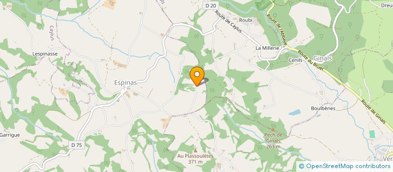 localisation de l'entreprise AS PLOS 319  ESPINAS