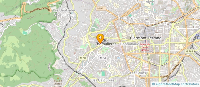 localisation de l'entreprise AS PRODUCTION à CHAMALIERES