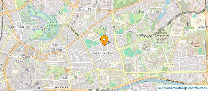 localisation de l'entreprise AS PROPRIETAIRES & EXPLOITANTS ETANGS PRIVES  I&V  RENNES
