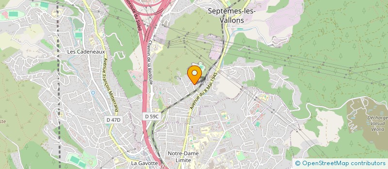 localisation de l'entreprise AS PUBLICITE à SEPTEMES-LES-VALLONS