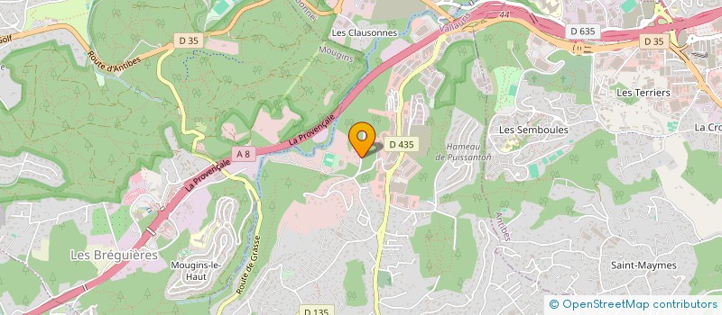 localisation de l'entreprise AS RECOURA  VALLAURIS