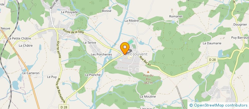 localisation de l'entreprise AS SAINT JOUVENT FOOTBALL à SAINT-JOUVENT