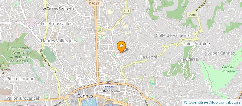 localisation de l'entreprise AS SECURITE à CANNES