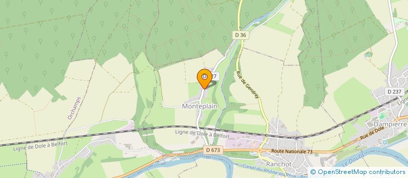 localisation de l'entreprise AS SERVICES  MONTEPLAIN