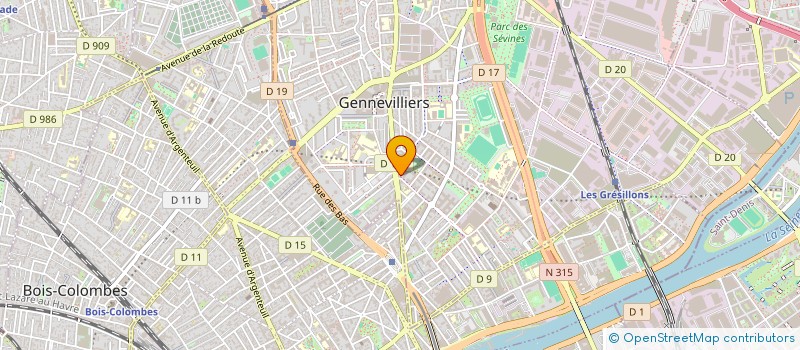 localisation de l'entreprise AS SERVON 77 à GENNEVILLIERS