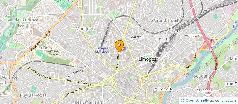 localisation de l'entreprise AS'TEL SERVICES à LIMOGES