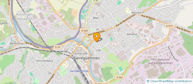 localisation de l'entreprise AS TENNIS DE TABLE DE SARREGUEMINES  SARREGUEMINES