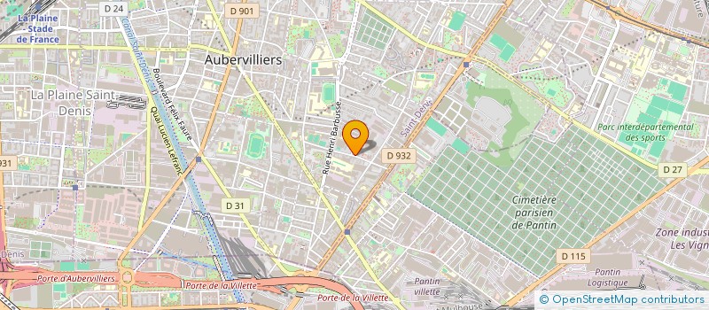 localisation de l'entreprise AS TRANSPORT  AUBERVILLIERS