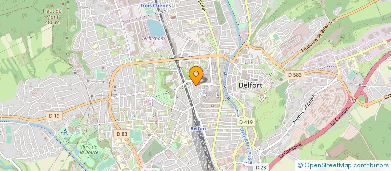 localisation de l'entreprise AS VIDEO PRODUCTION à BELFORT